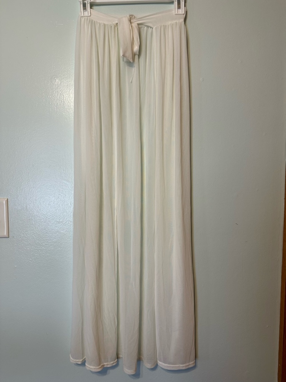 Missguided White Tie-Front Chiffon Skirt